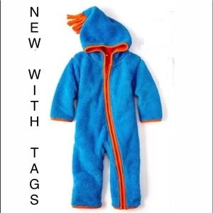 GiggleBaby 3-6M, Sherpa Fleece Hooded Coverall NWT